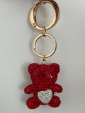 Red Crystals Cute Bear Charm